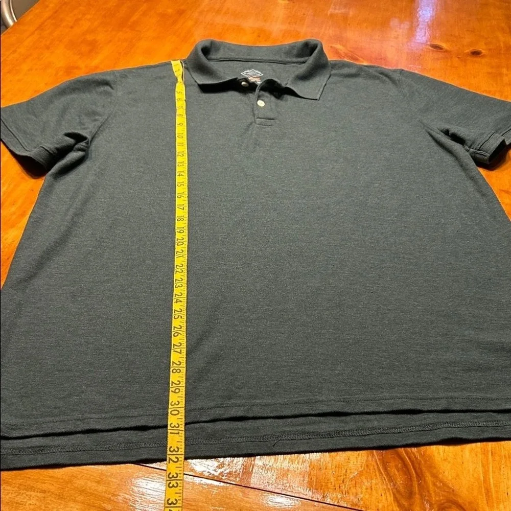 St Johns Bay Preppy‎ Polo Shirt Athleisure Charcoal Gray Heather Short Sleeve